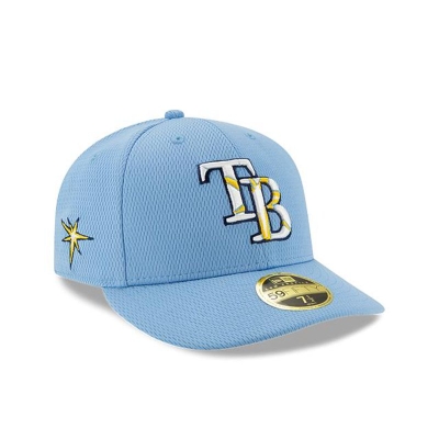 Blue Tampa Bay Rays Hat - New Era MLB Batting Practice Low Profile 59FIFTY Fitted Caps USA1285407